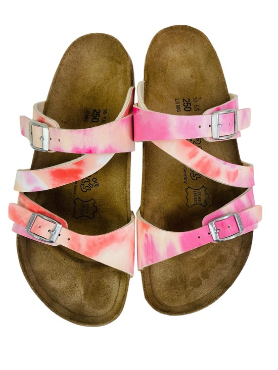 Birkenstock Shoes - Birkenstock Birki’s Solina Suede Pink/Purple Sandals Size L8 M6